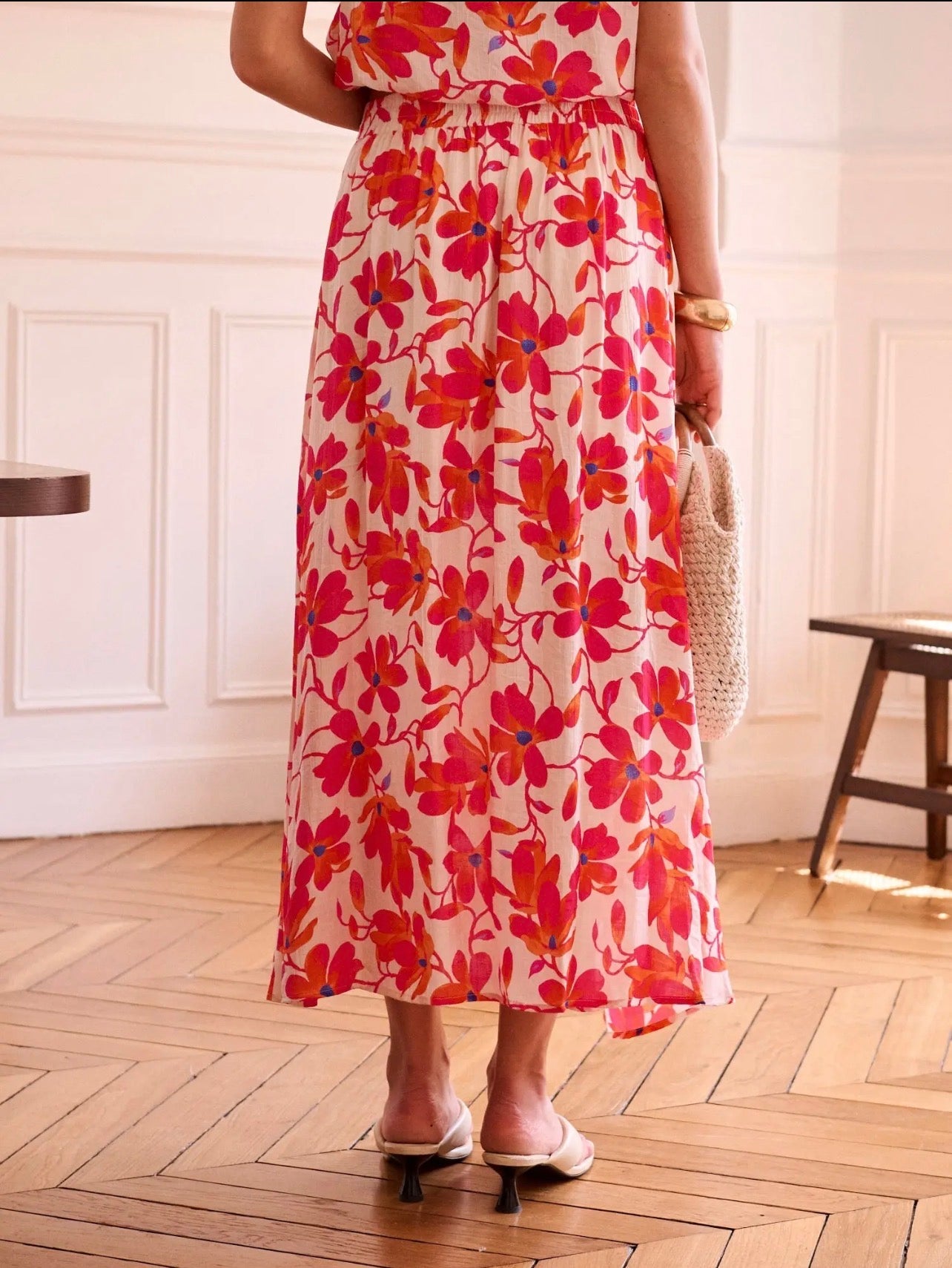 Printed Floral Skirt