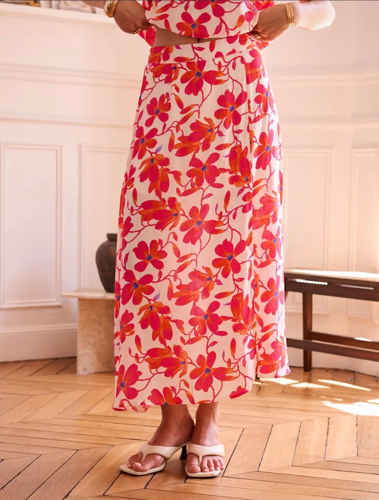 Printed Floral Skirt
