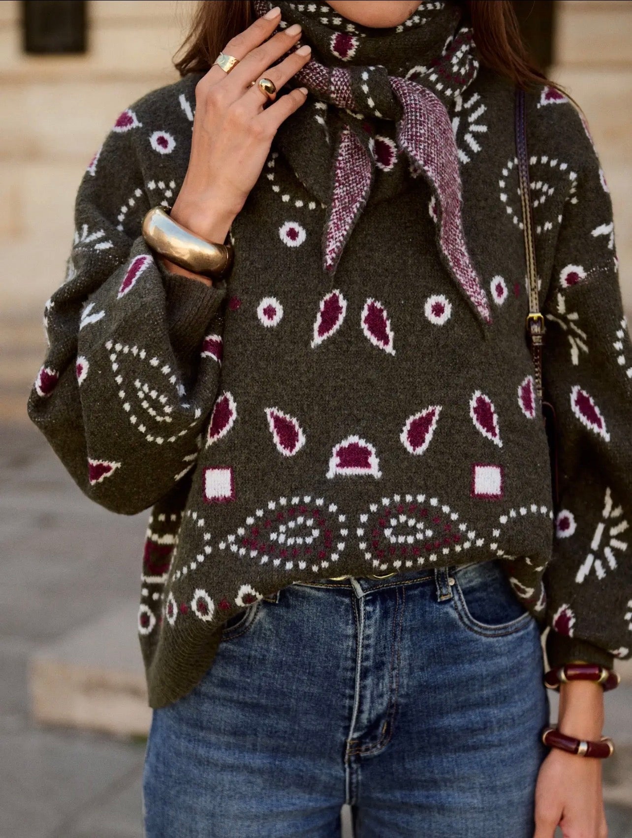 Khaki Pearl Sweater